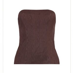 STAUD Woodgrain Corset Top